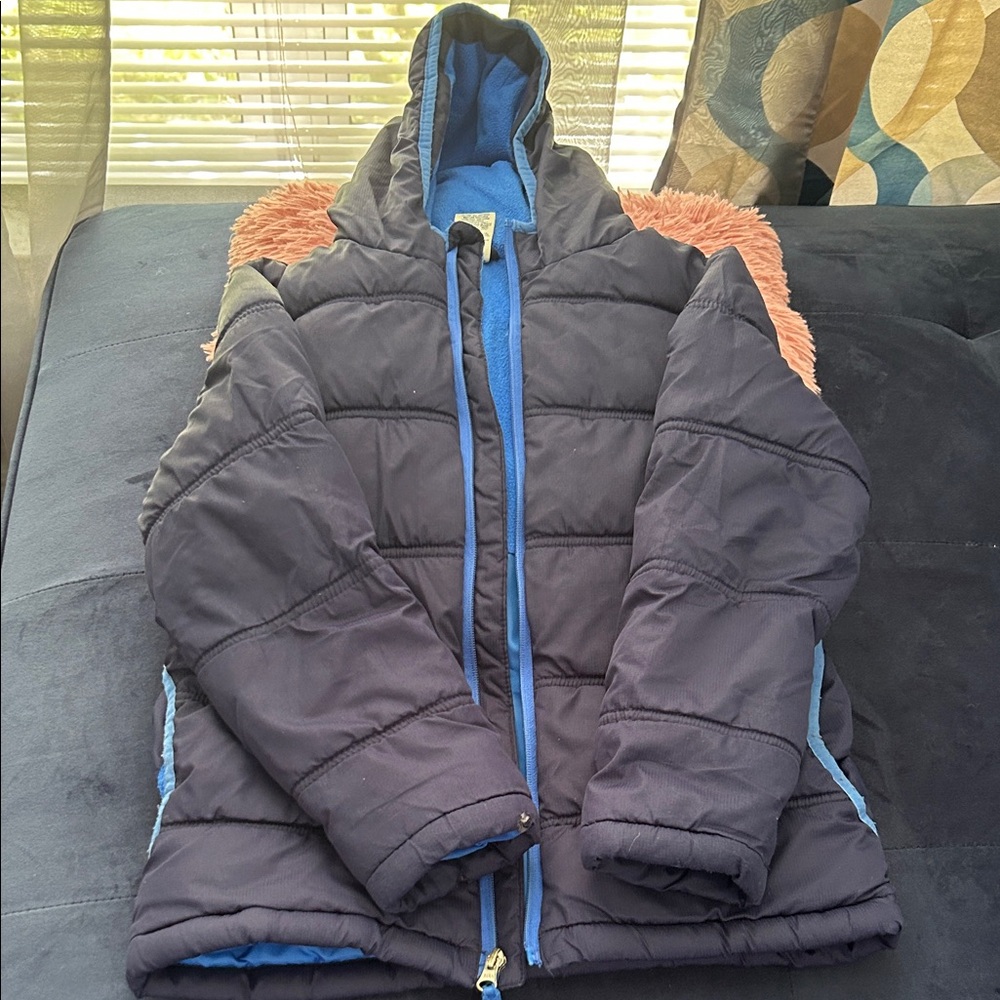 Faded Glory Black and Blue Kids Puffer Jacket